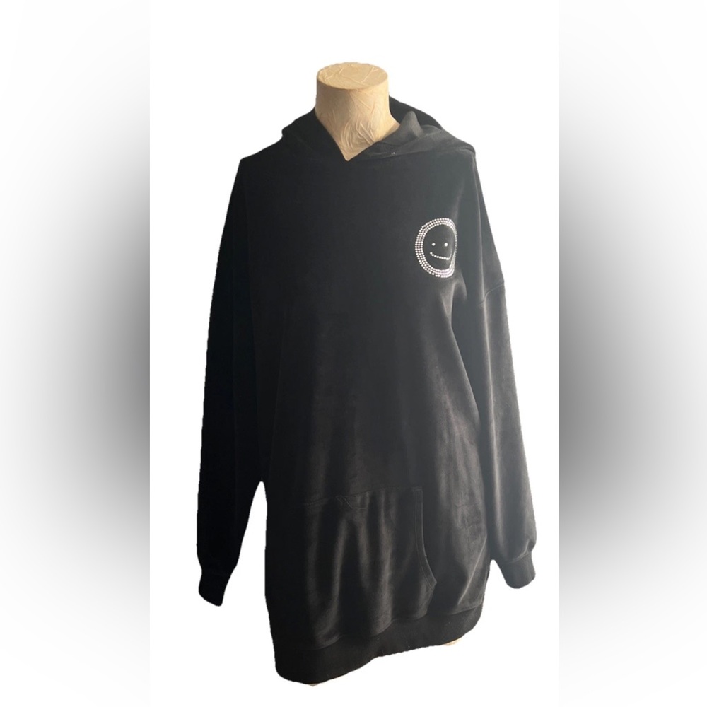 BP Black Hoodie with Smiley Emblem